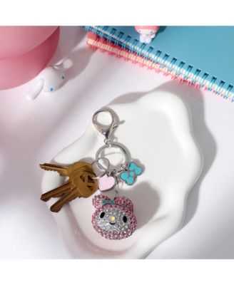 Sanrio My Melody Crystal Keychain with Heart & Bow Charms