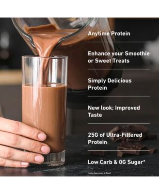 Low Carb 100% Pure Whey Isolate Protein Powder, Dutch Chocolate, 25g Protein, 14 Servings Tub