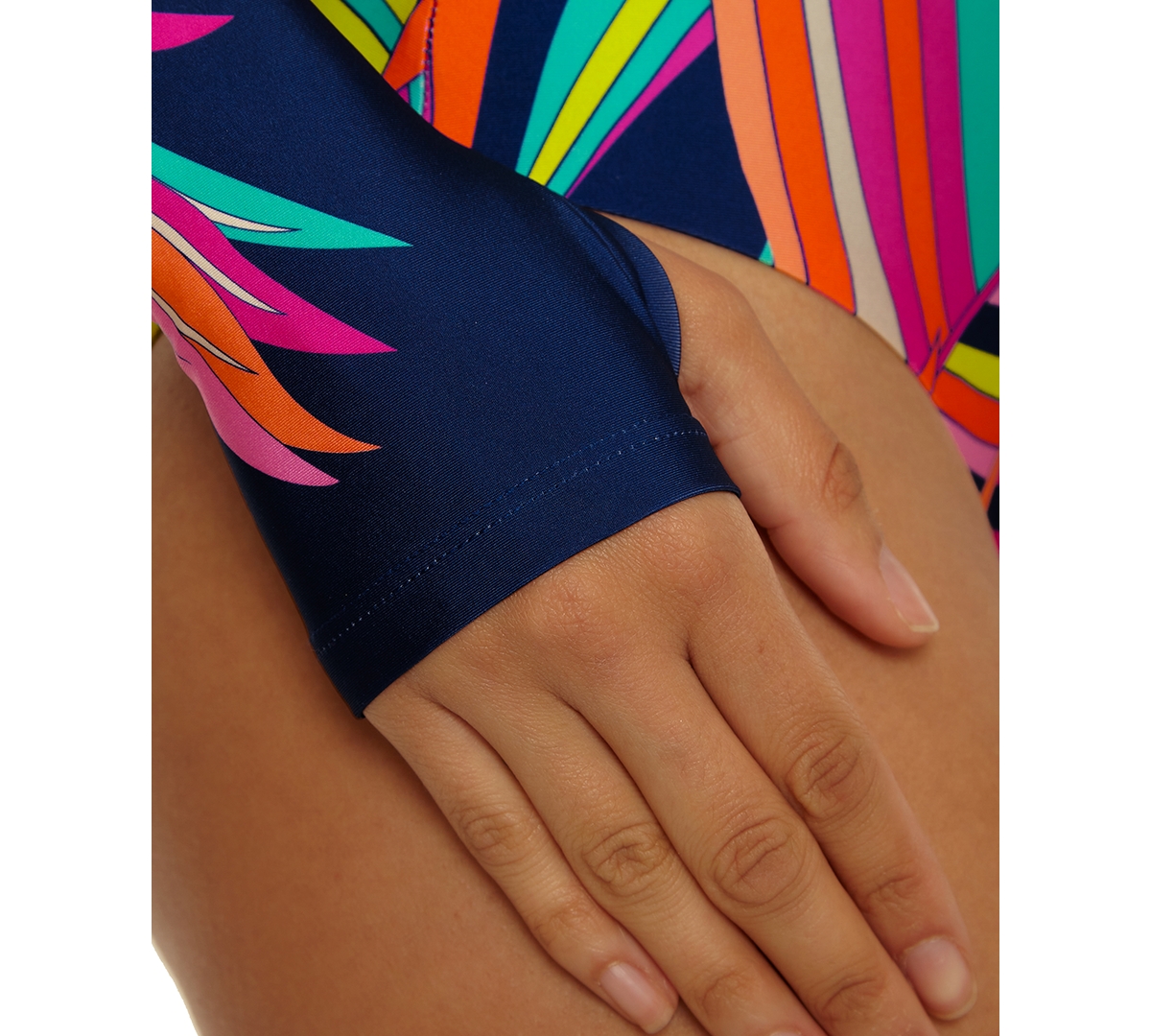 Trina Turk Women's Paralia Zip Front Paddle One-Piece Swimsuit