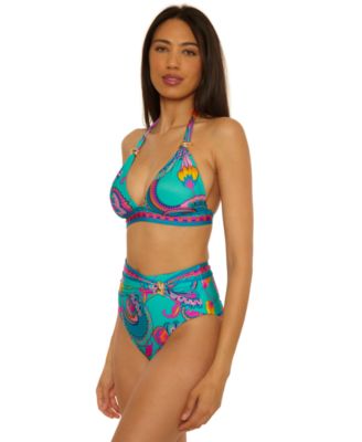 Women's Mykonos Buckle Banded Halter Swim Top