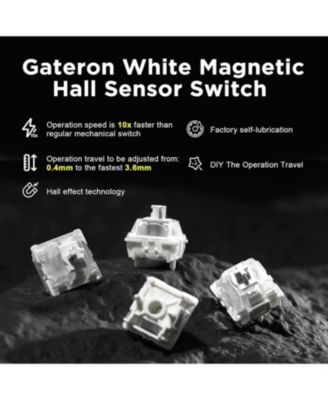 RT80 Rapid Trigger Hall Effect Magnetic Gaming Keyboard, 8K Polling Rate,75% Layout,BT/2.4GHz/Wired,RGB Backlit,Hot Swap,Actuation Wireless