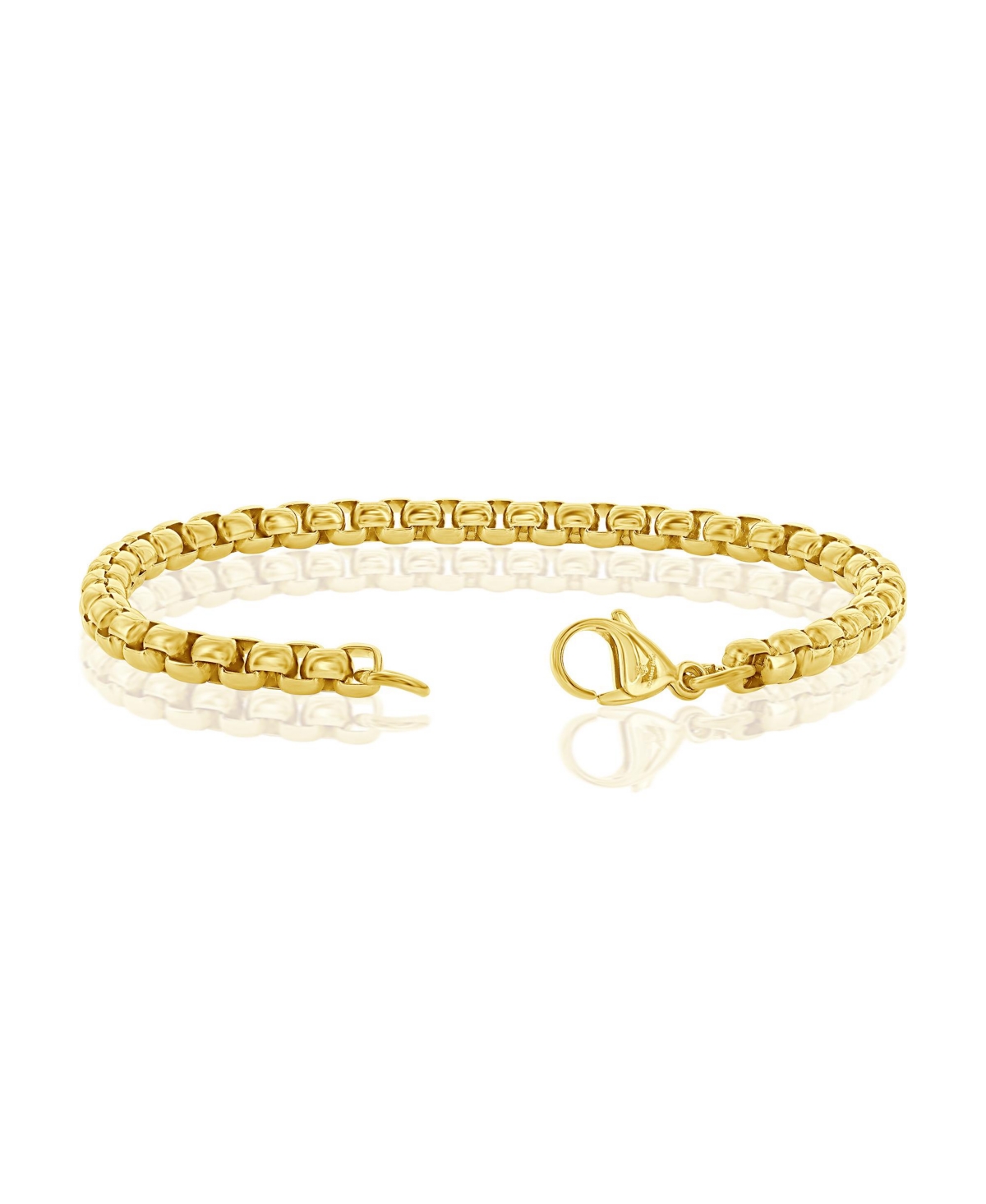 Stainless Steel, Round Box Chain Bracelet