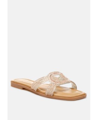 Women's Minople Rhinestones Embellished Flat