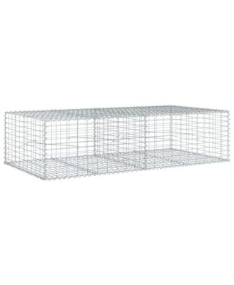 Gabion Basket Silver Galvanized Iron Large Heavy Weight Capacity