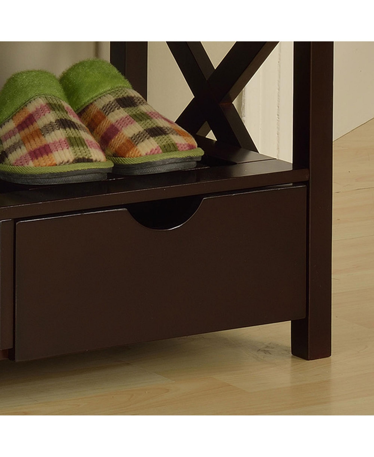 Kings Brand Furniture Wood Shoe Storage Bench – Entryway Organizer with Drawers & Seating