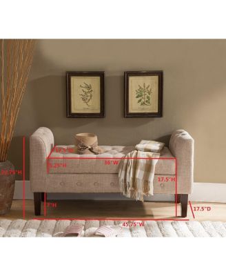 Marceille Upholstered Storage Bench Ottoman