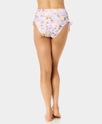 Women's Blooming Garden Tunneled High-Waist Swim Bottoms