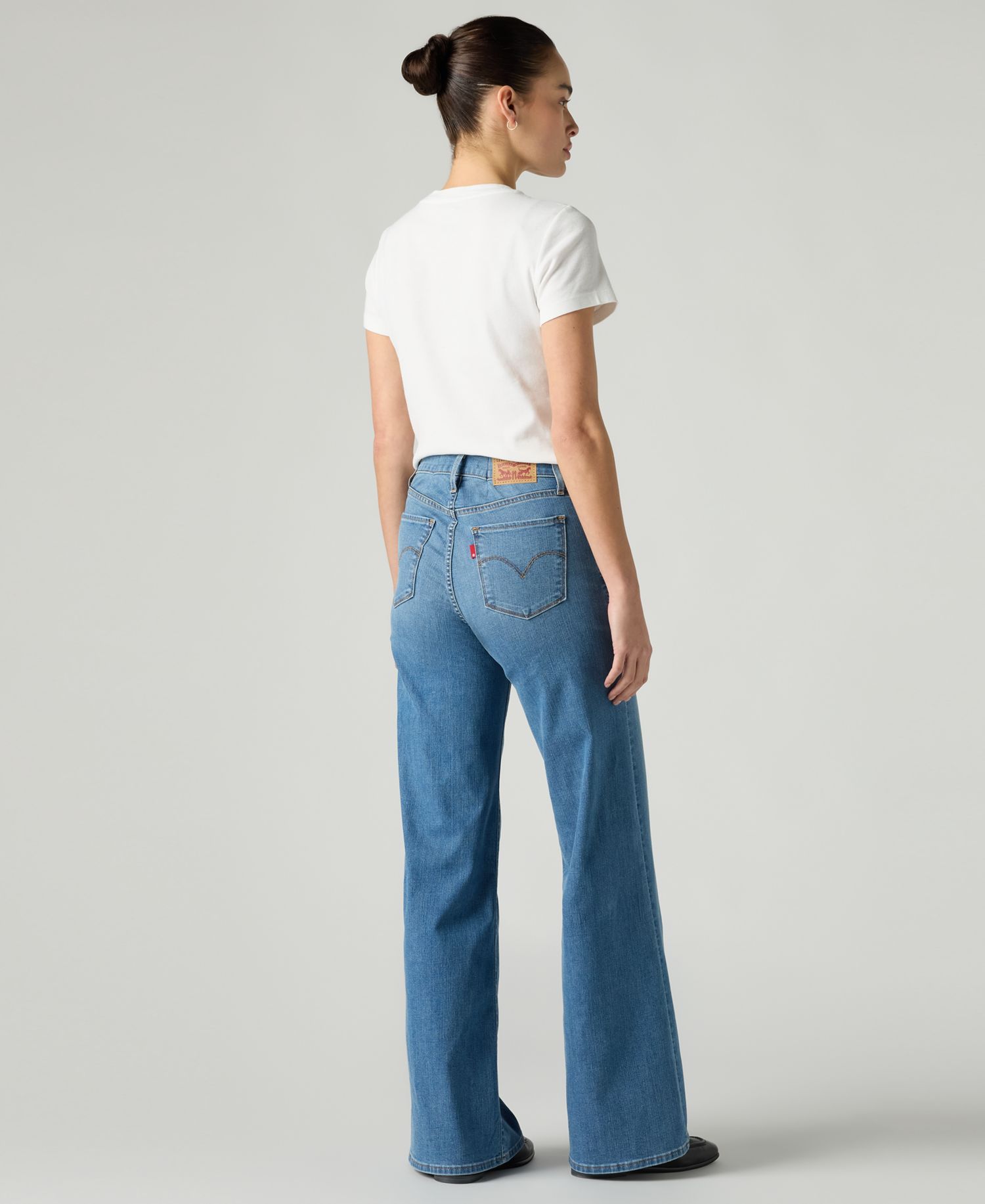 Plus Size Mid Rise 318 Shaping Wide-Leg Jeans