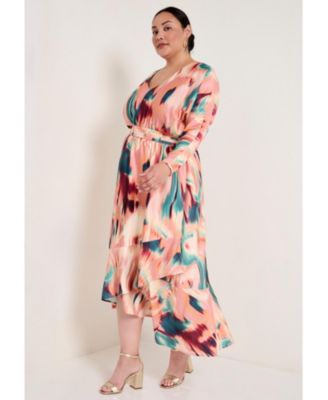 Women's June + Vie Ruffled Dolman Sleeve Maxi Dress