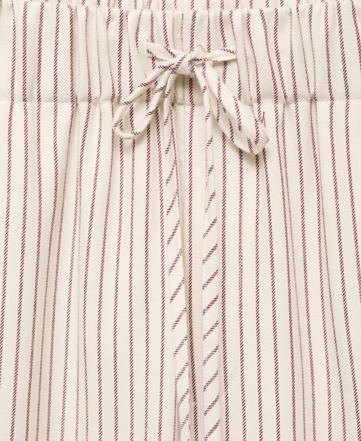 Mango Women's Woven Striped Flannel Pants