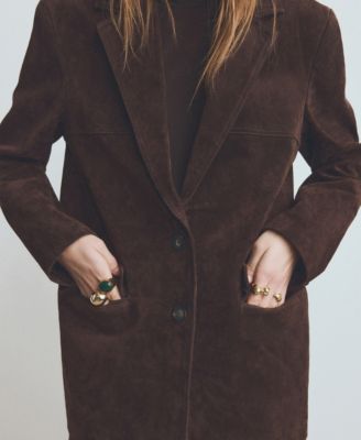 Women's Straight Suede Blazer