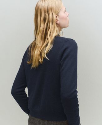 Women's Chunky-Knit Wool-Blend Cardigan Sweater