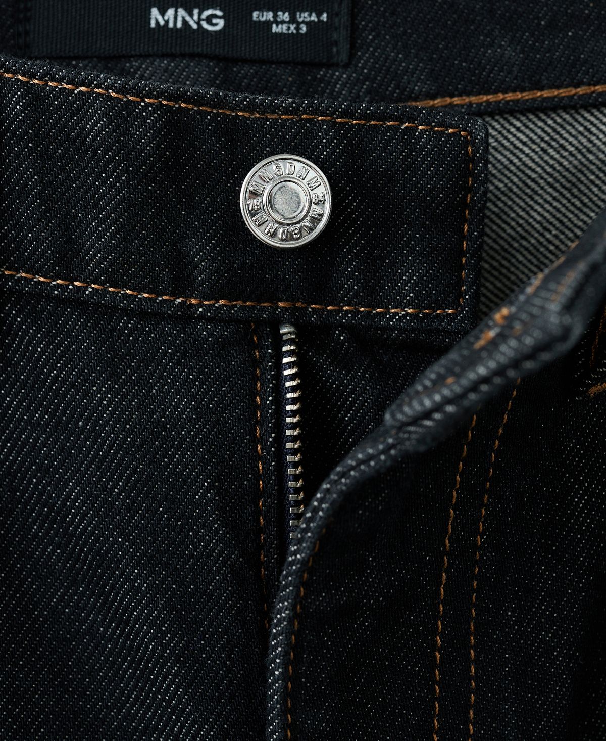 Mango Women's Turned-Up Straight Jeans view 4 — MAYCSS fashion products