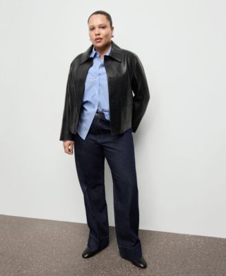 Women's Seam Detail Straight-Leg Jeans