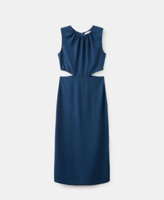 Women's Cut-Out Crinkled-Effect Dress