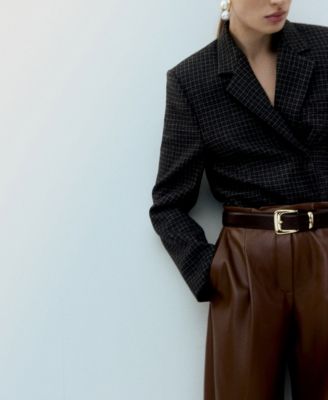 Women's Wide-Leg Faux-Leather Pants