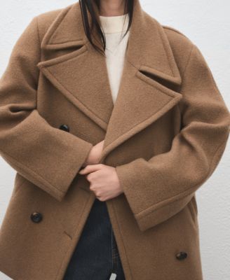 Women's Double-Breasted Manteco Wool Coat