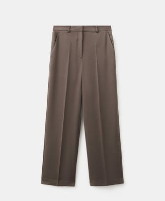 Women's Satin Straight-Fit Pants