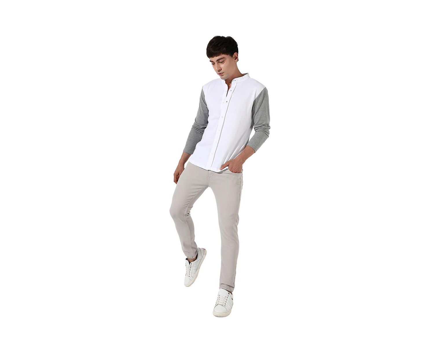 Men's Men's Colourblocked Regular Fit Shirt