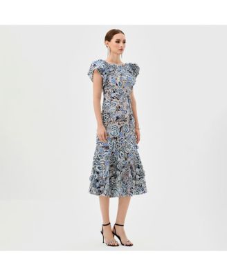 Women's Peri Flutter Sleeve Midi Dresses