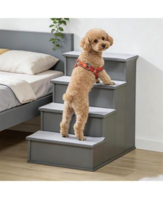 Small Dog Steps Pet Stairs for Bed and Sofa in Grey