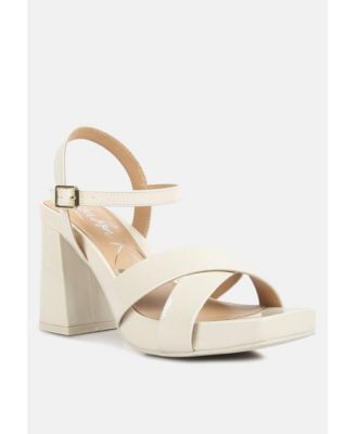Womens Baxter Criss Cross Block Sandals