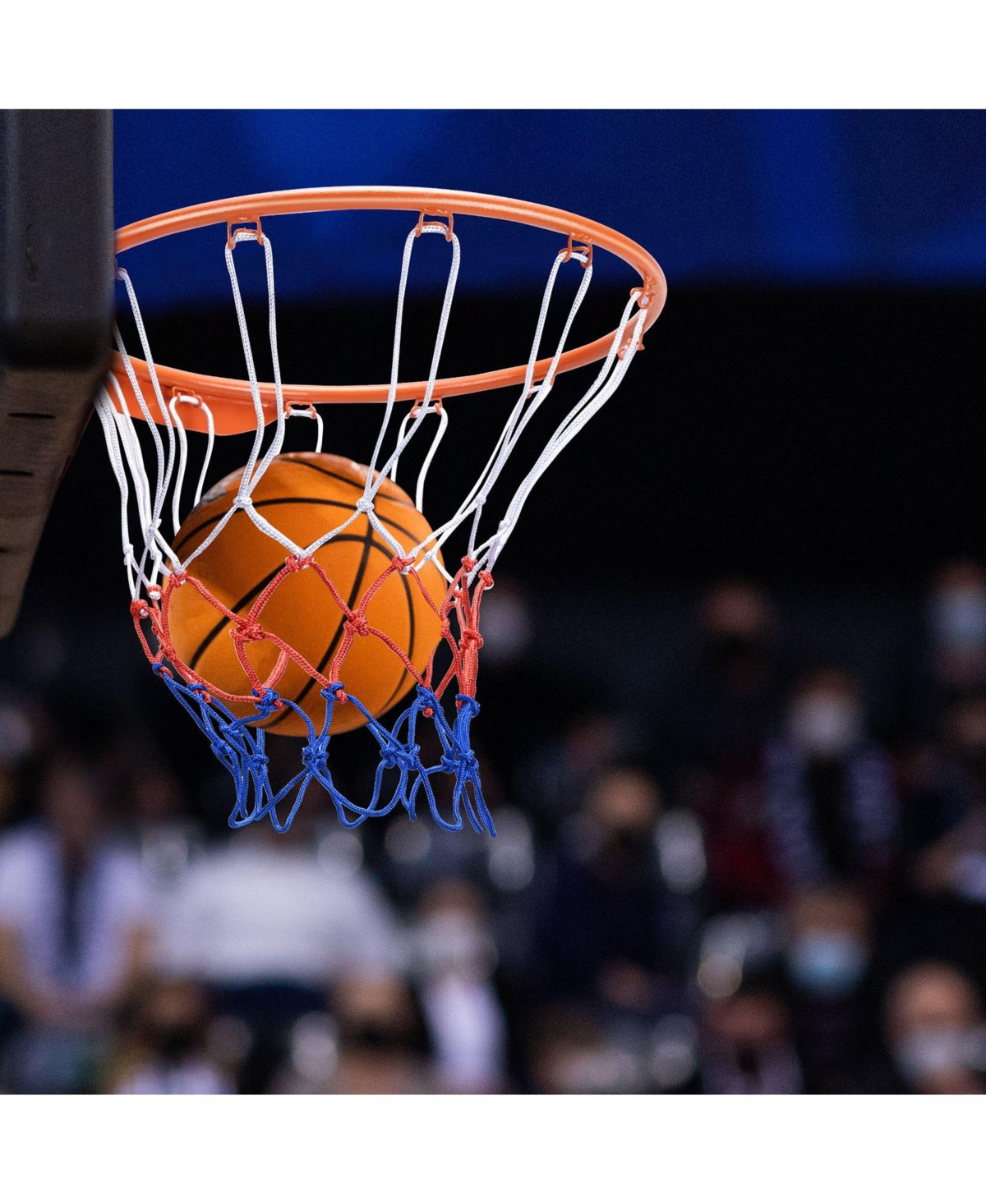 Mecale Basketball Rim Replacement, 18", Wall/Door Mount, Heavy-Duty Flex Rim w/ Net, Indoor/Outdoor