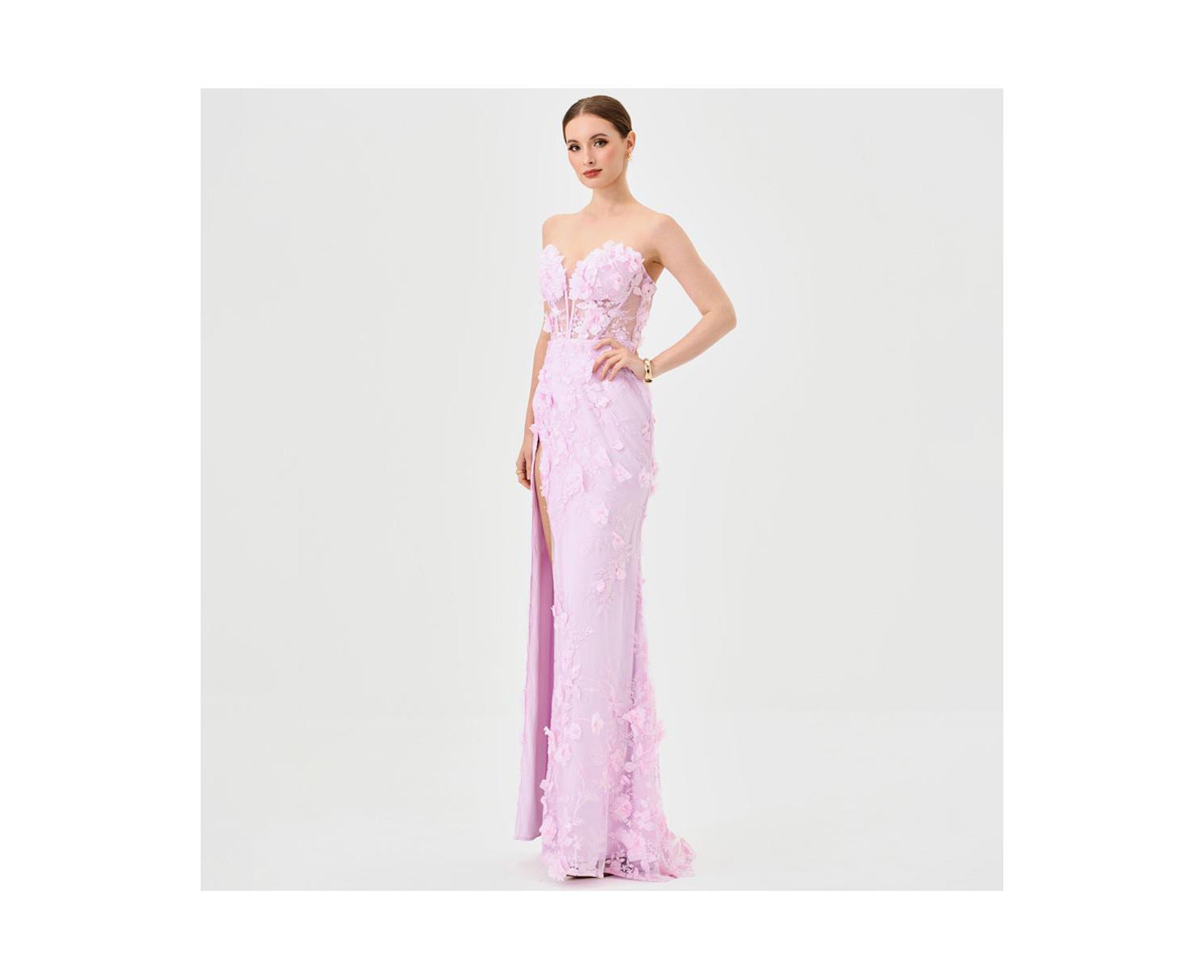 Women's Teri 3D Floral Gown