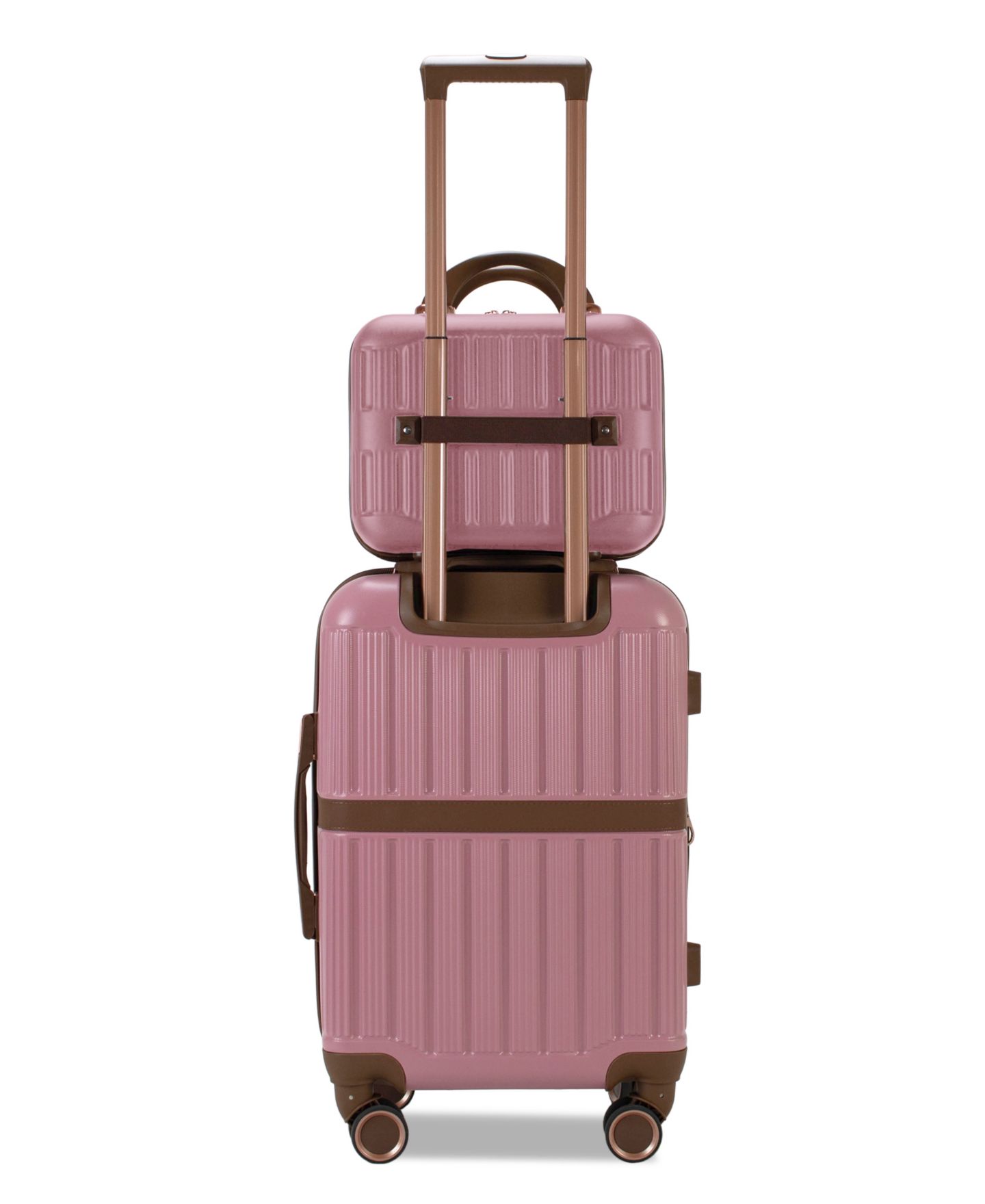 Чемоданы STELLA BLANC Dakota 2-Pc. Hardside Luggage Set, цвет: Пыльный розовый — фото 8