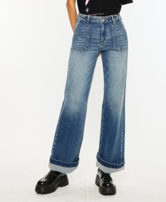 Women's High Rise Wide Flare Jeans