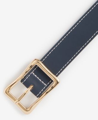 Women's Contrast Edge Stitch Belt