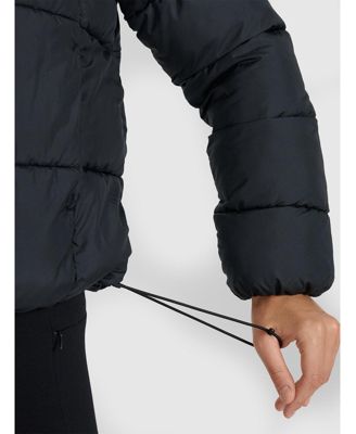 Women's padded jacket with synthetic filling - black