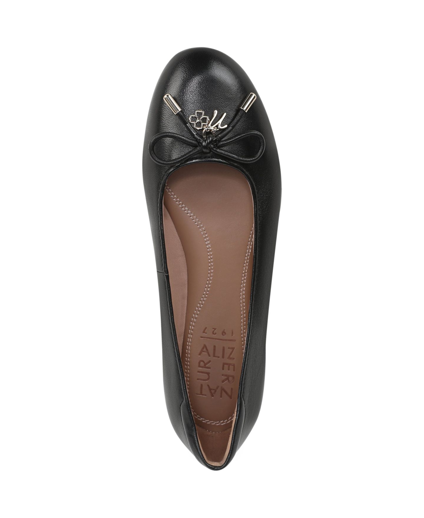 Женские балетки Naturalizer Ashlyn Ballerina Slip-On Flats, цвет: Чёрный кожаный — фото 4