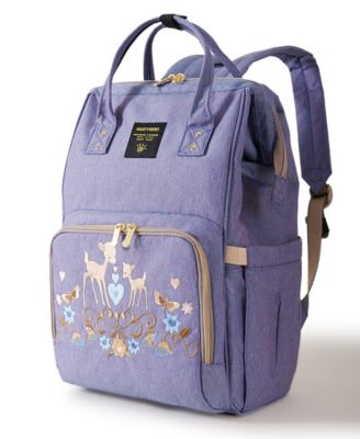 Embroidered Backpack Diaper Bag Large Travel Backpack