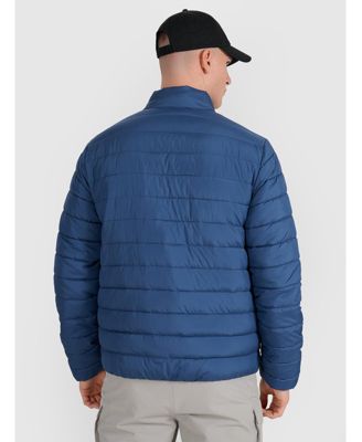 Men's down jacket with synthetic filling - navy
