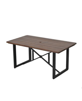 Mondawe 7-piece Outdoor Patio Dining Set include 6 Aluminum Armchairs