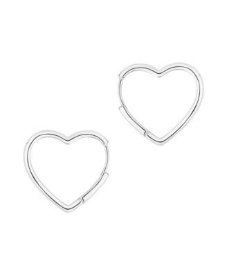 Heart Hinged Hoop Earrings