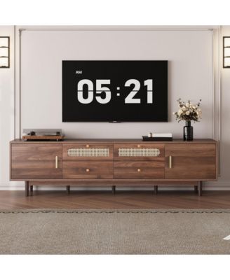 76-Inch Modern TV Stand with Drawers for Living Room or Bedroom, Fits TVs Up to 85 Inches