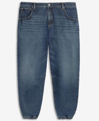 Plus Size High Rise Barrel Jeans