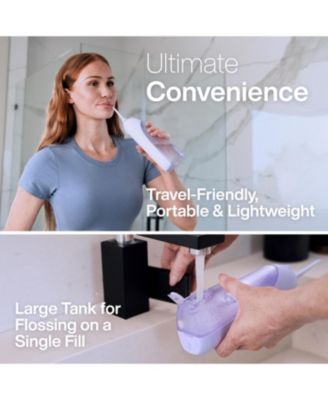 Icon Electric Water Flosser - 150ml Tank, Cordless Rechargeable, Waterproof, Portable Oral Irrigator (Purple)
