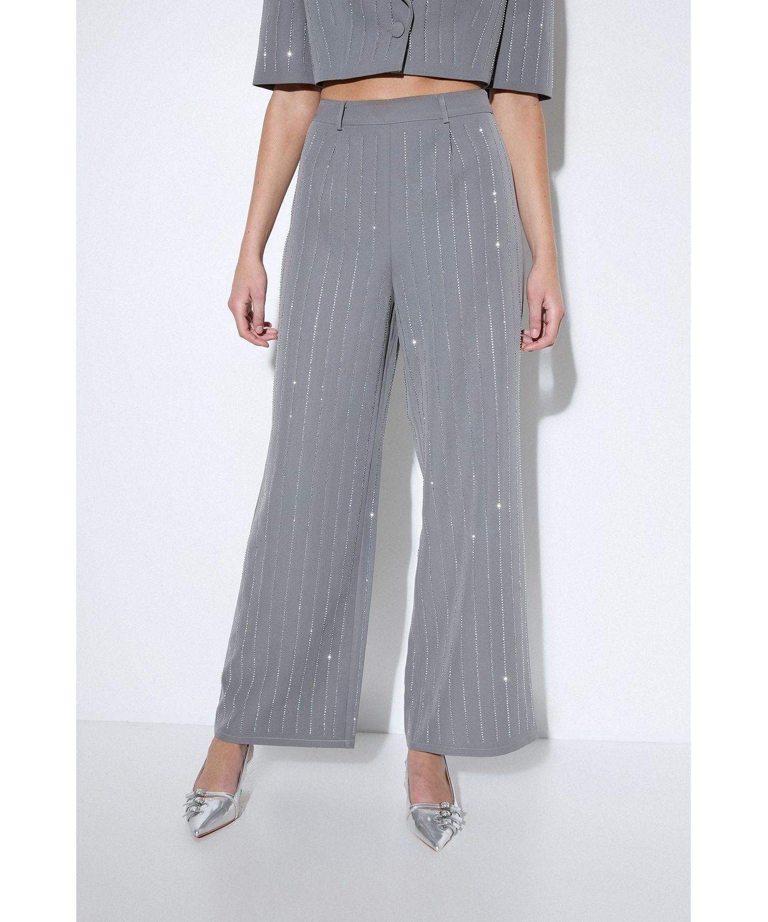 Women's Premium Embellished Straight Leg Pants