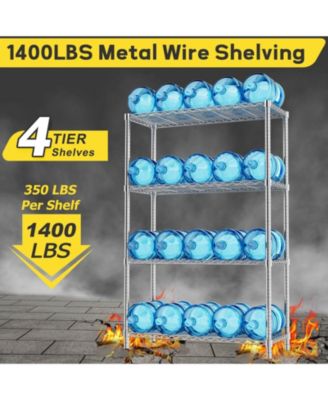 4-Tier 36 in W x 54 in H x 14 in D Height Adjustable Garage Wire Shelving Unit