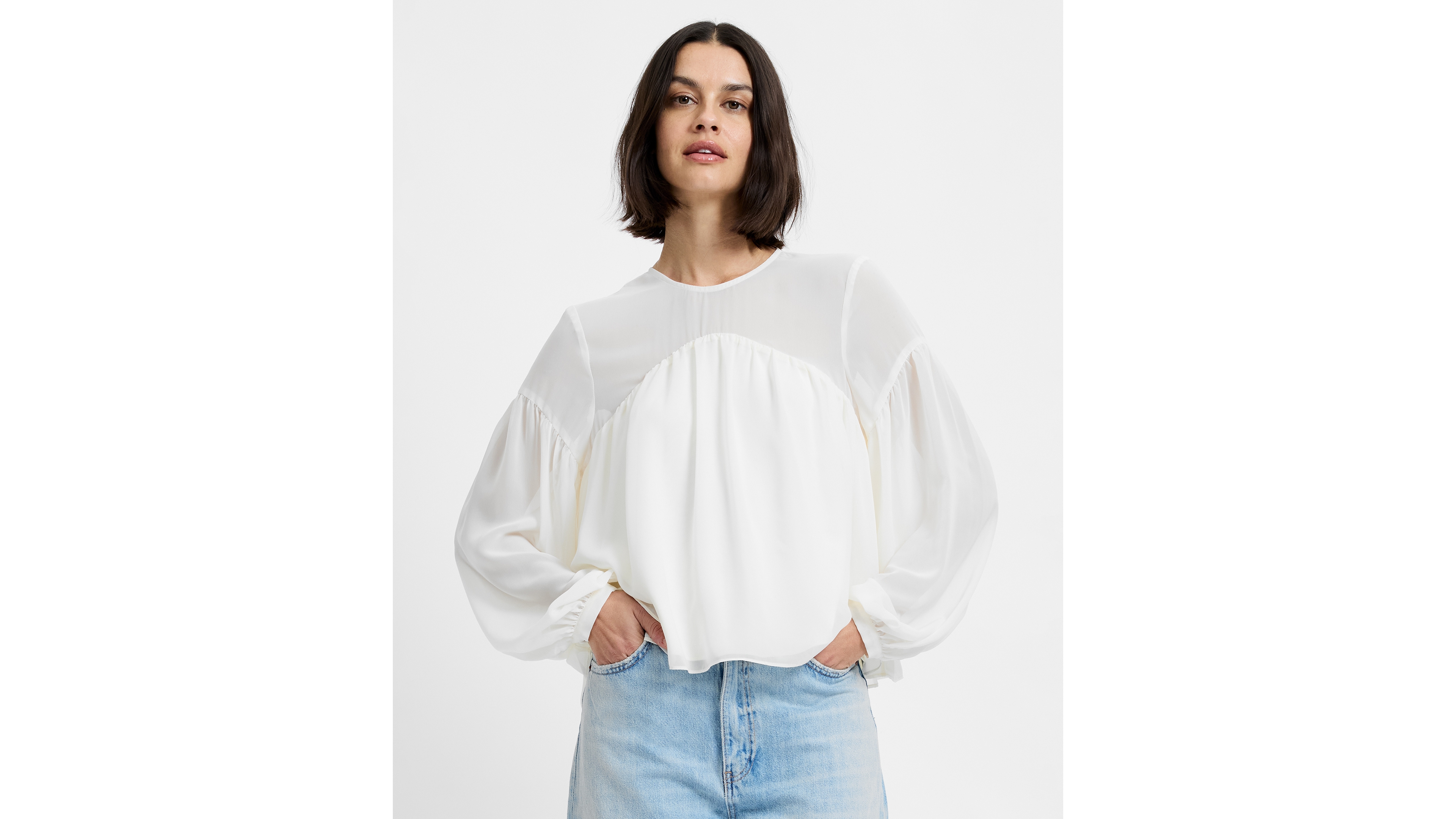 French Connection Women's Marina Round Neck Blouse