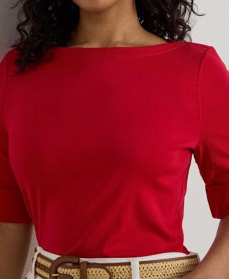 Plus Size Boat Neck T-Shirt
