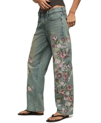 Women's Lucky Legend Embroidered Baggy Jeans