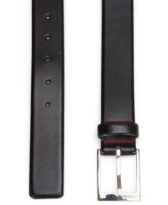 Men's Polished Pin Buckle Leather Belt