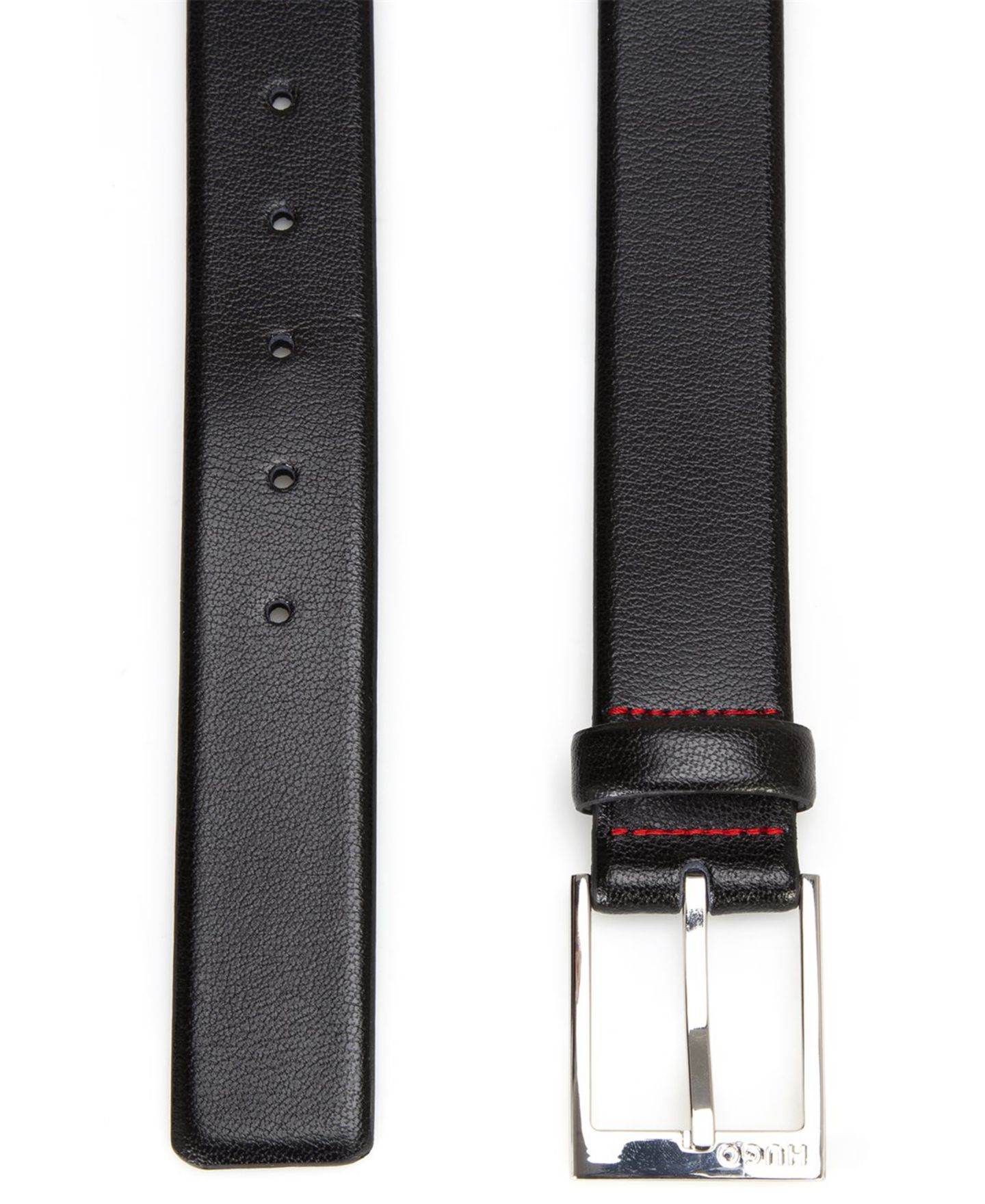 Мужской ремень Hugo Boss 35MM Gellot Leather Belt, цвет: Чёрный — фото 3