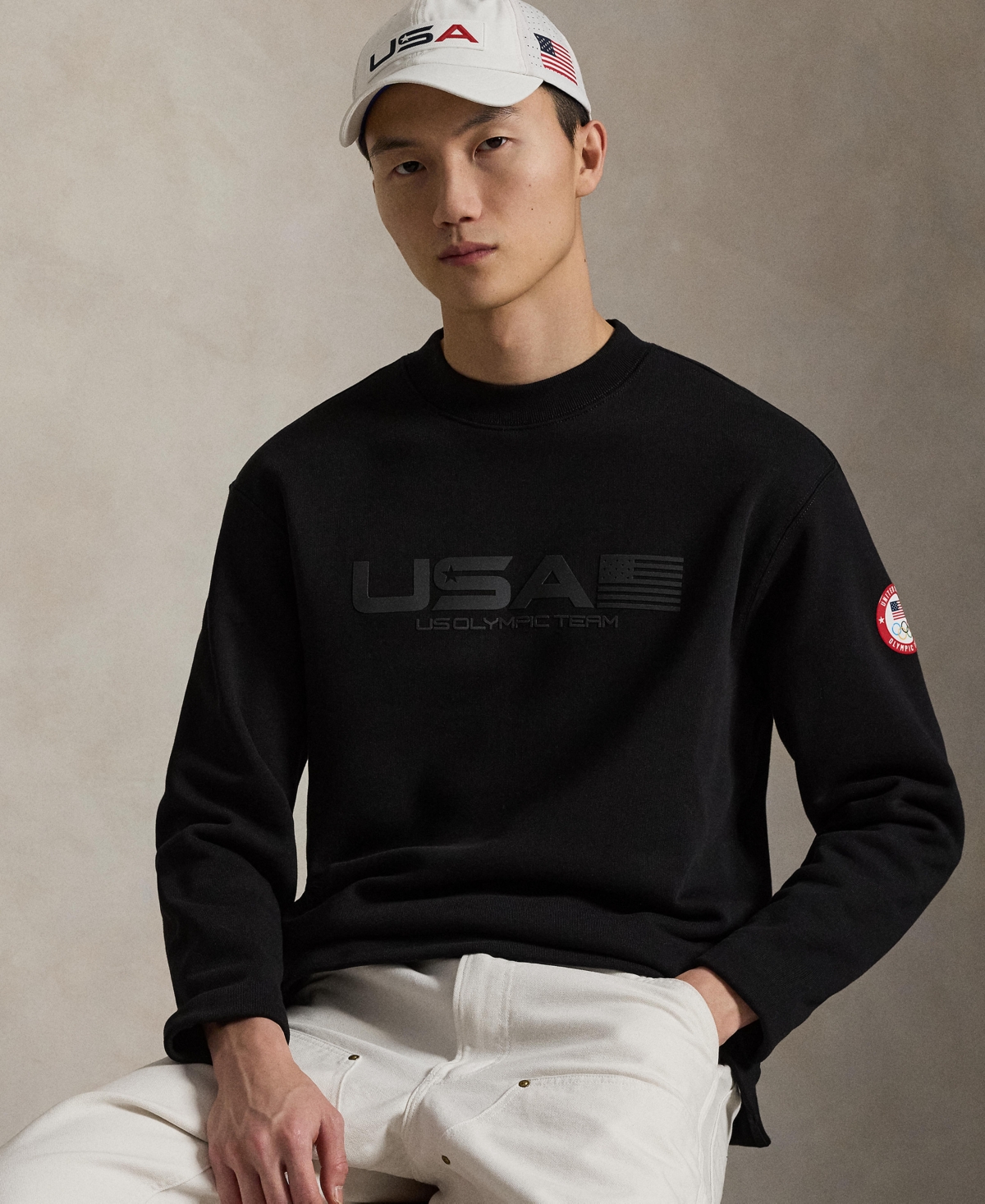 Polo Ralph Lauren Men's Team Usa Mock Neck Sweatshirt