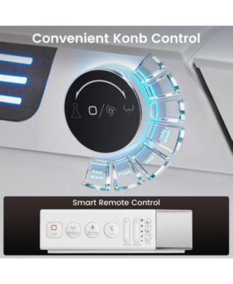 Smart One-Piece Bathroom Fixture with Built-in Tank, 4-Level Heated Seat & Warm Air Dryer