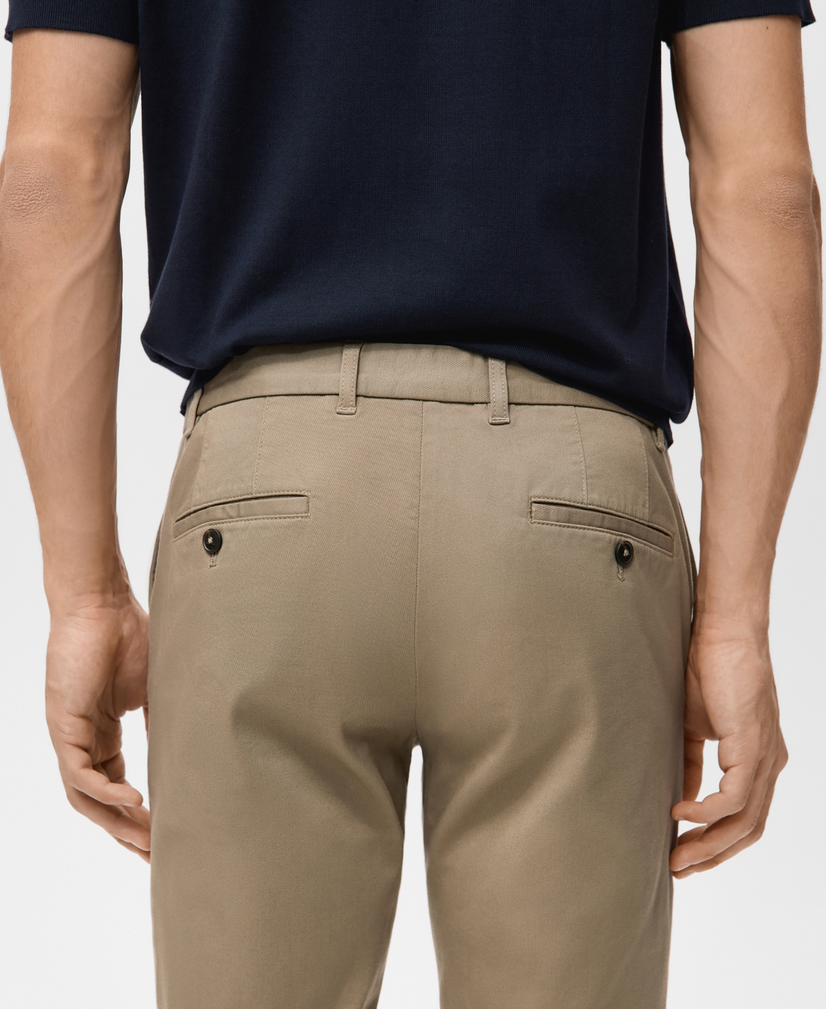 Mango Men's Barna Slim-Fit Twill Chino Pants